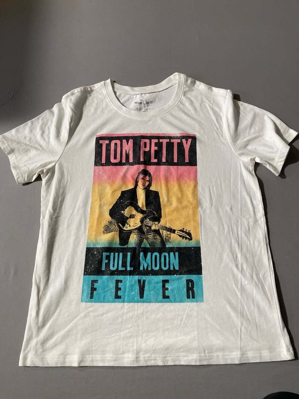 Hybrid Apparel Tom Petty Full Moon Fever Concert T-Shirt XS 0-2 White